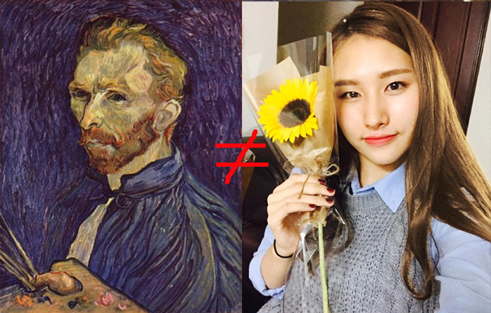 Auch Vincent van Gogh hat sich für Sonnenblumen interessiert. Ist das Mädchen rechts deshalb auch eine Künstlerin?